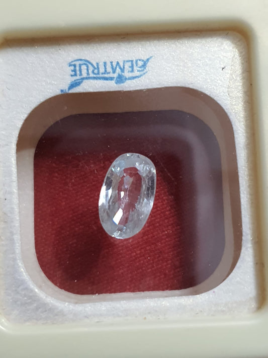 Natural Zircon Gemstone: Colorless Gemstone | Oval Cut